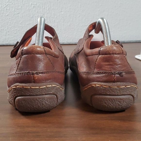 BORN Brown Mary Jane Leather Flat Shoe‎ size US 10/ EUR 42 Thick Gummy Sole - Picture 3 of 11